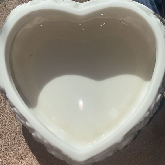Vintage Lenox Vanity Heart Shaped Trinket Box~Rose Keepsake Jewelry Box - Picture 4 of 5